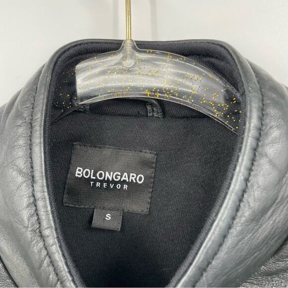 Bolongaro Trevor Leather Jacket Moto Size Small Black - Picture 13 of 15